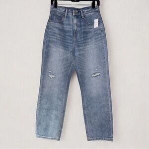 Old Navy High Waisted Slouchy Straight Built In Tough Girls Blue Jeans Size 16